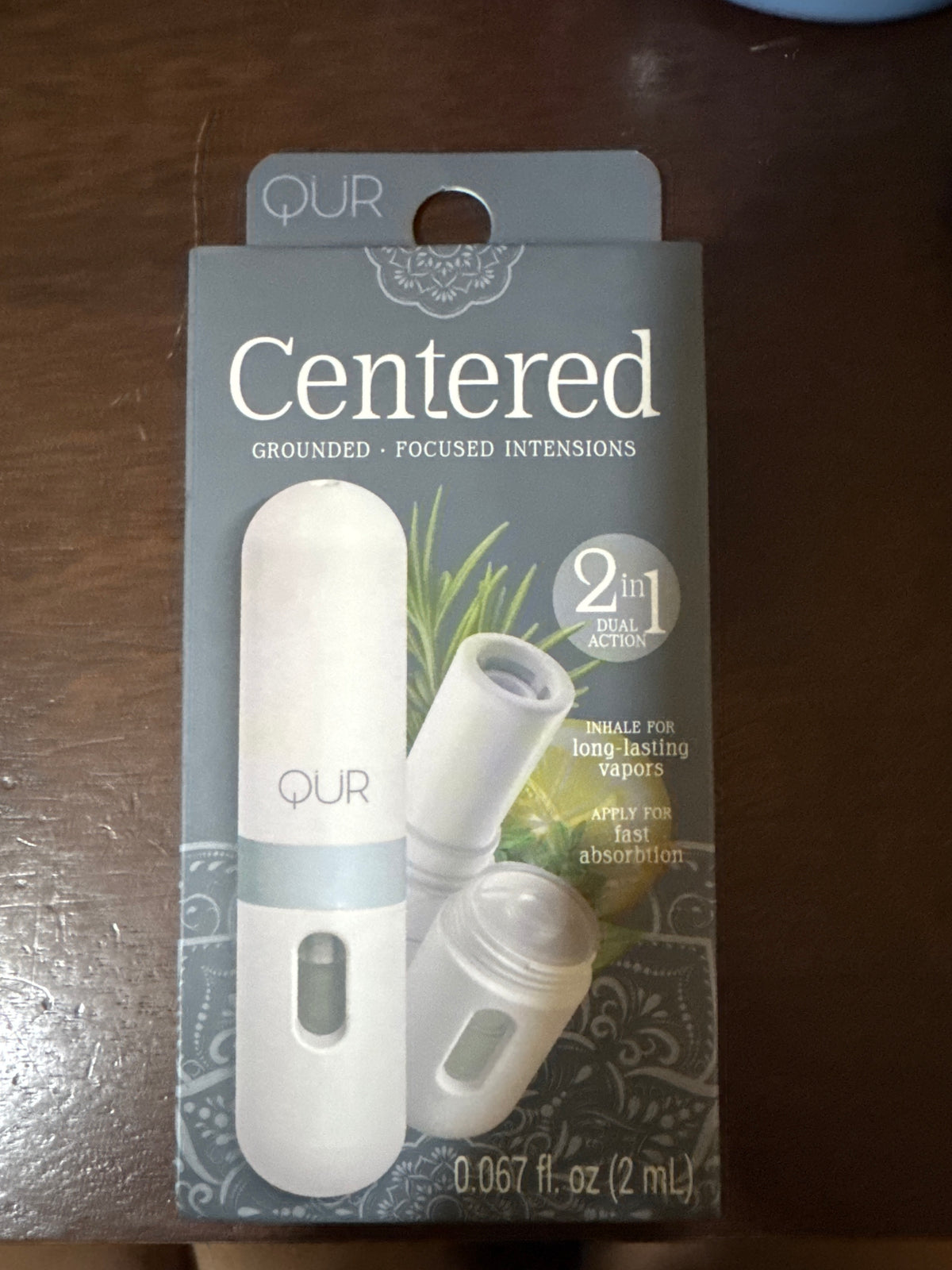 QUR Centered Aromatherapy Inhaler & Topical oil Applicator