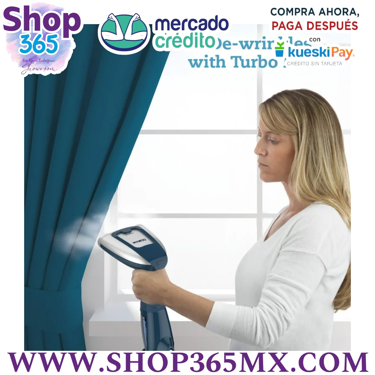Conair Vapor de Ropa Portátil para Ropa, Turbo ExtremeSteam 1550W, Diseño Portátil de Mano