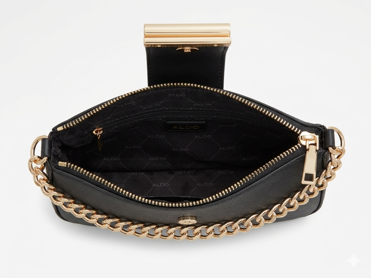 Bolsa Shoulder Bag ALDO Elegante con Cadena Dorada
