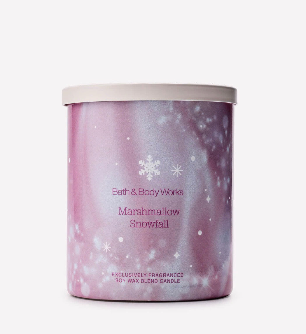 Bath & Body Works Marshmallow Snowfall – Vela Aromática