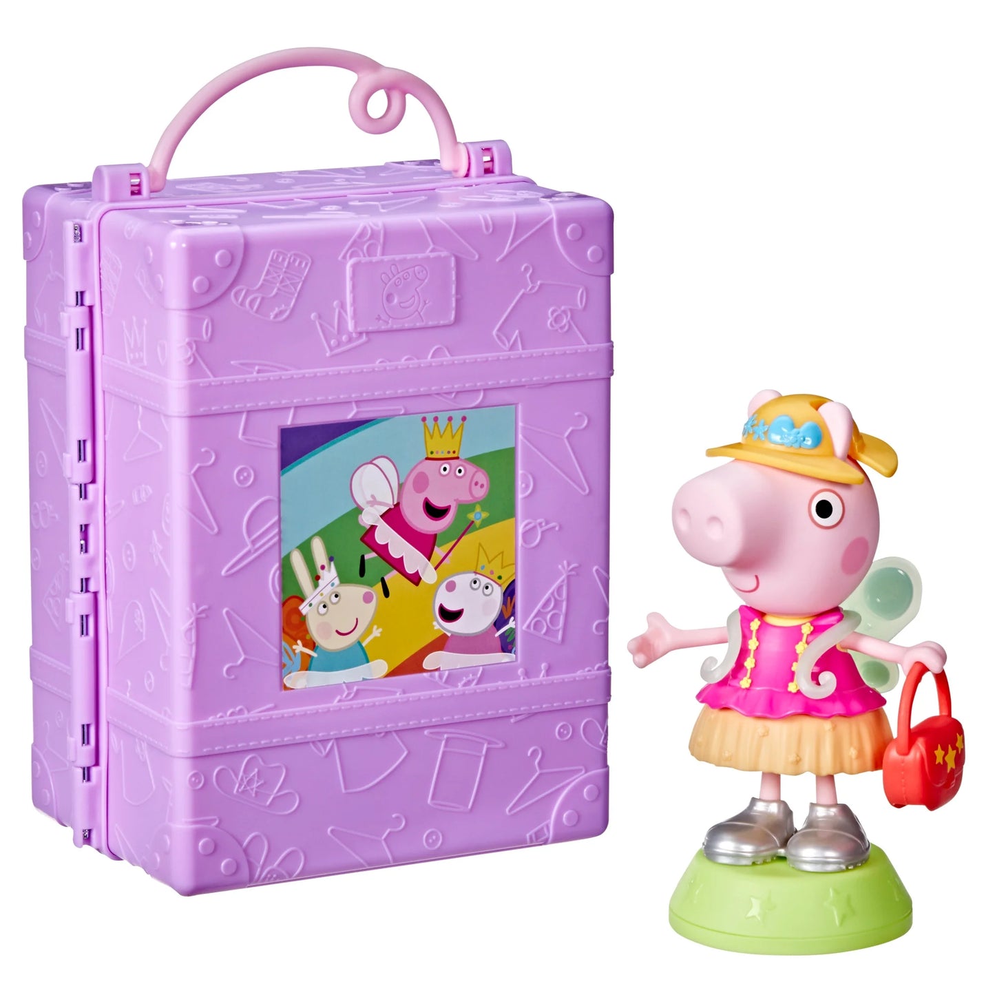 Peppa Pig Peppa's Juego de Armario de Disfraces Muñeca de 6", 14 Accesorios, Juguetes Preescolares