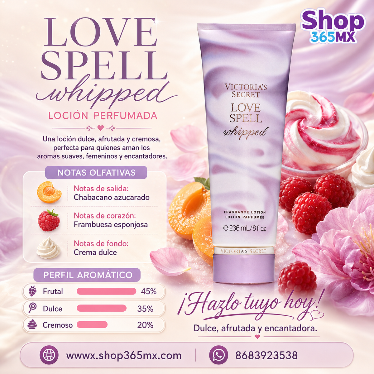 Victoria’s Secrets Love Spell Whipped Body Lotion