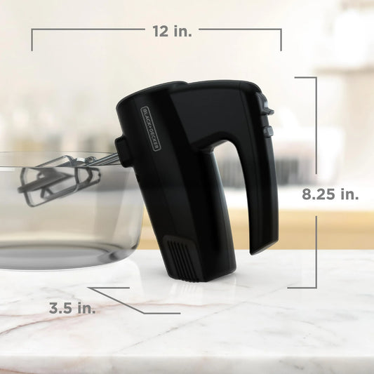 BLACK+DECKER Batidora de Mano de 5 Velocidades, Negra, MX410B