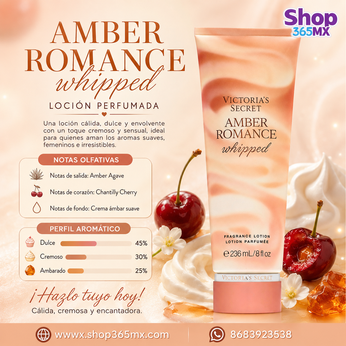 Victoria’s Secrets Amber Romance Whipped Body Lotion