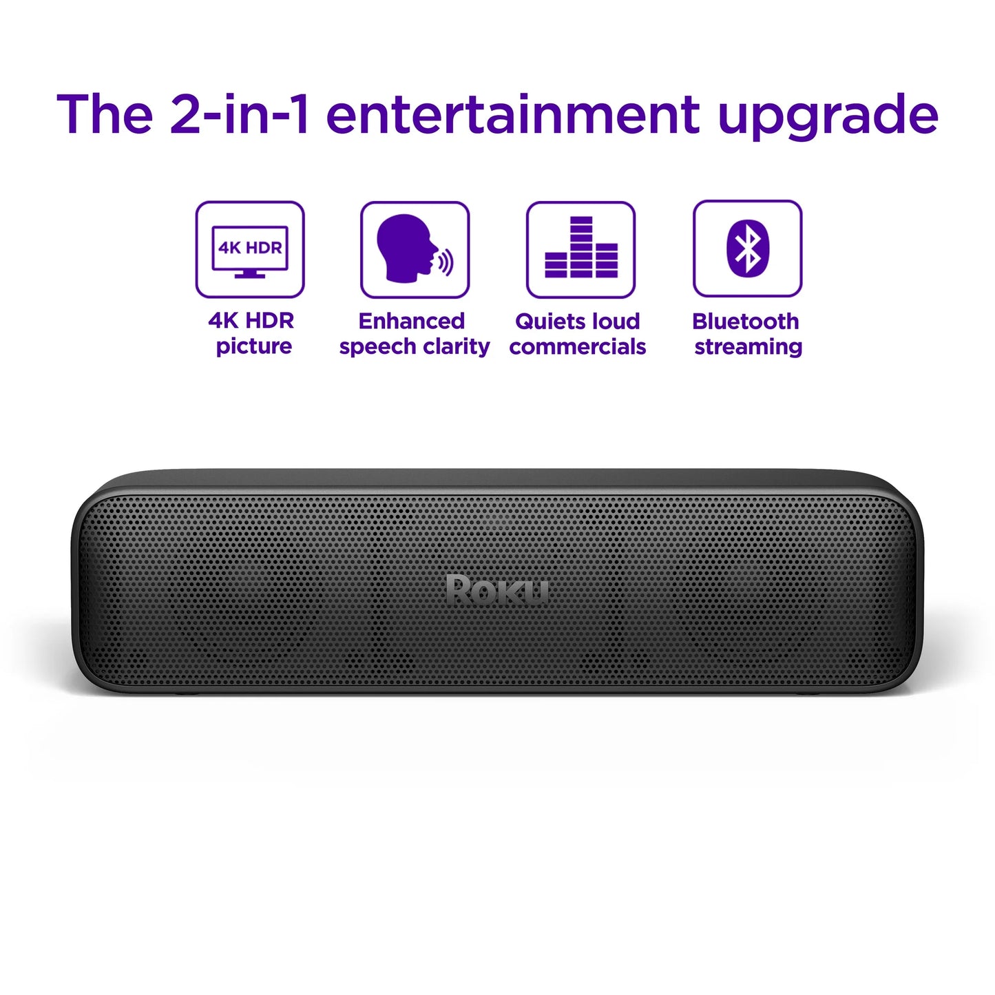 Roku Streambar SE: Barra de Sonido para TV 2 en 1 con Transmisión Integrada, Parlantes Premium y Claridad de Voz