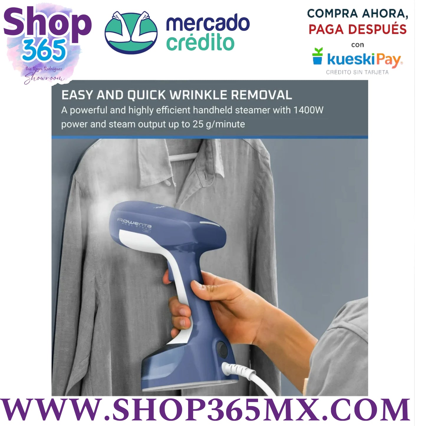 Vaporizador de mano Rowenta X-cel, azul, DR7110U1