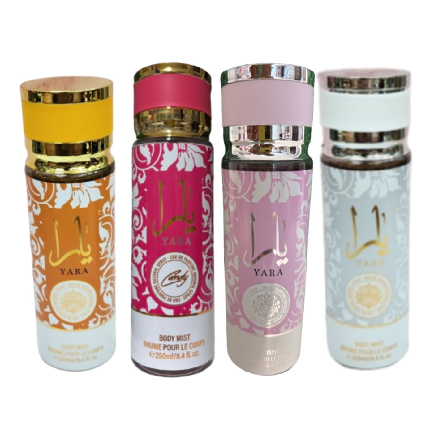 Kit 4 Body Yara Lattafa Yara Candy Moi Tous