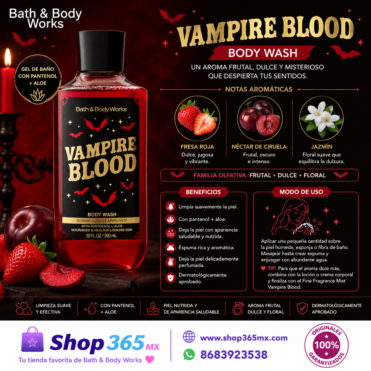 🦇 Bath & Body Works Vampire Blood Body Wash 295 ml