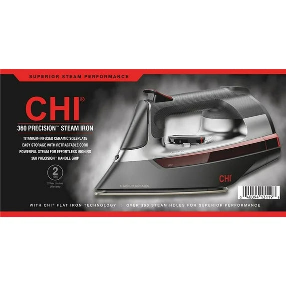 CHI 360 Precision Plancha Al Va, Placa Base de Cerámica con Infusión de Titanio, 13119