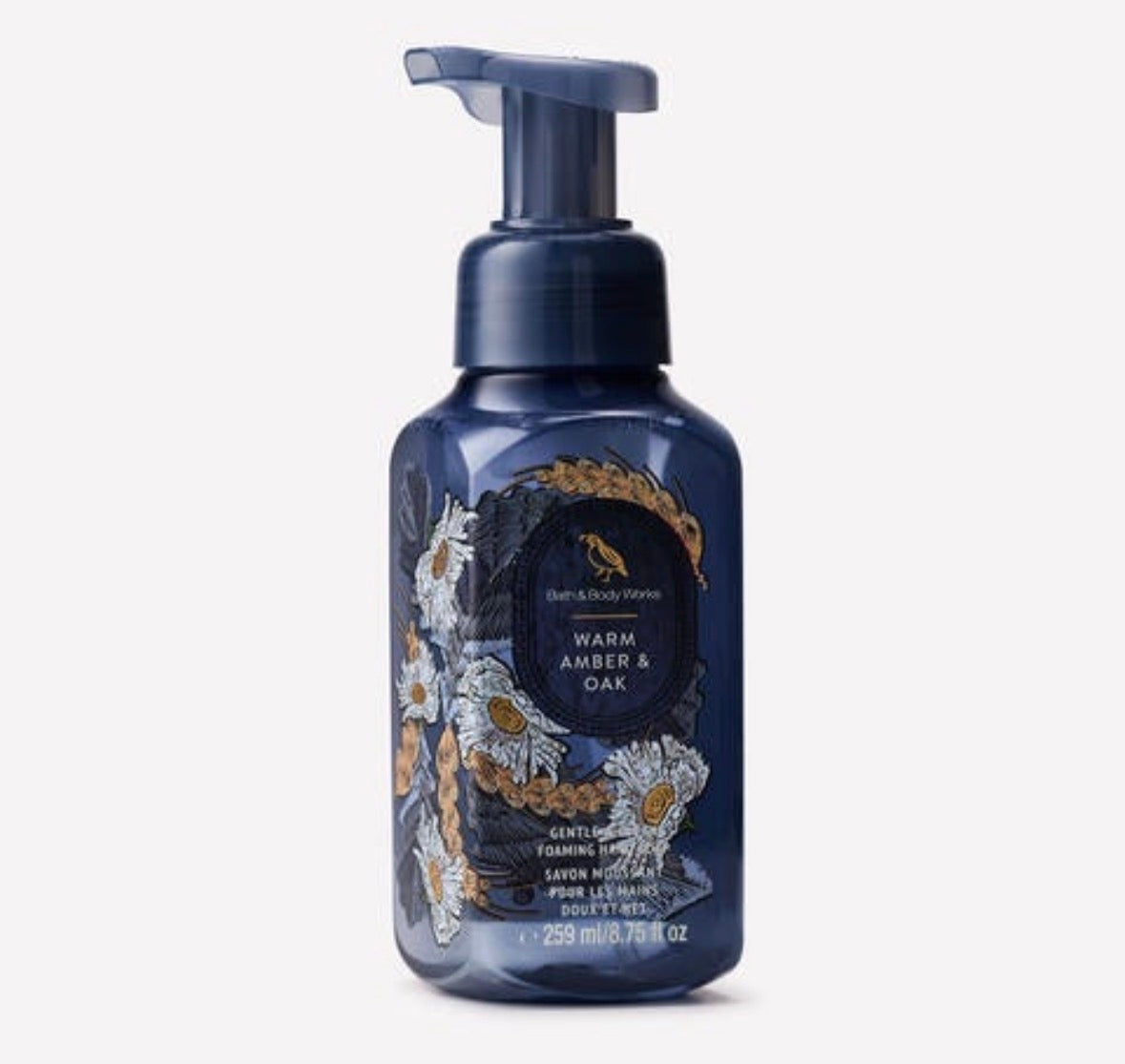 🌼✨ Bath & Body Works Warm Amber & Oak – Jabón Espumoso para Manos | 259 ml