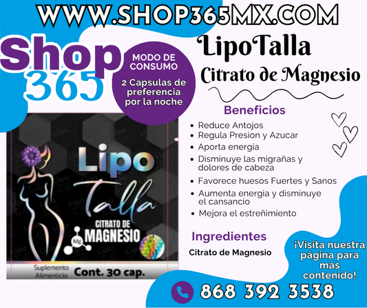 LipoTalla Citrato de Magnesio