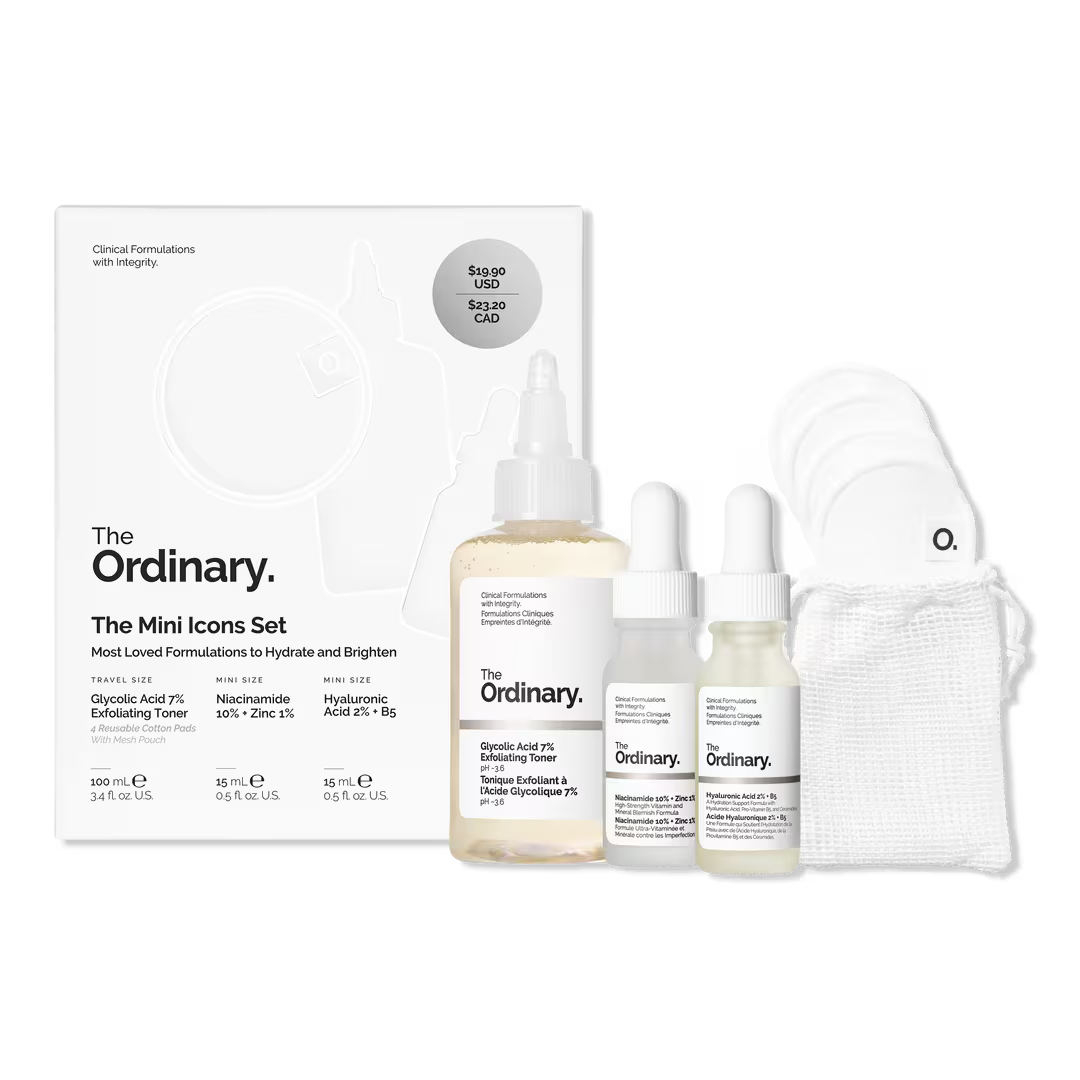 El conjunto de mini iconos THE ORDINARY