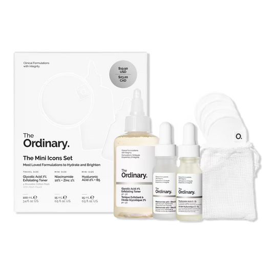 El conjunto de mini iconos THE ORDINARY