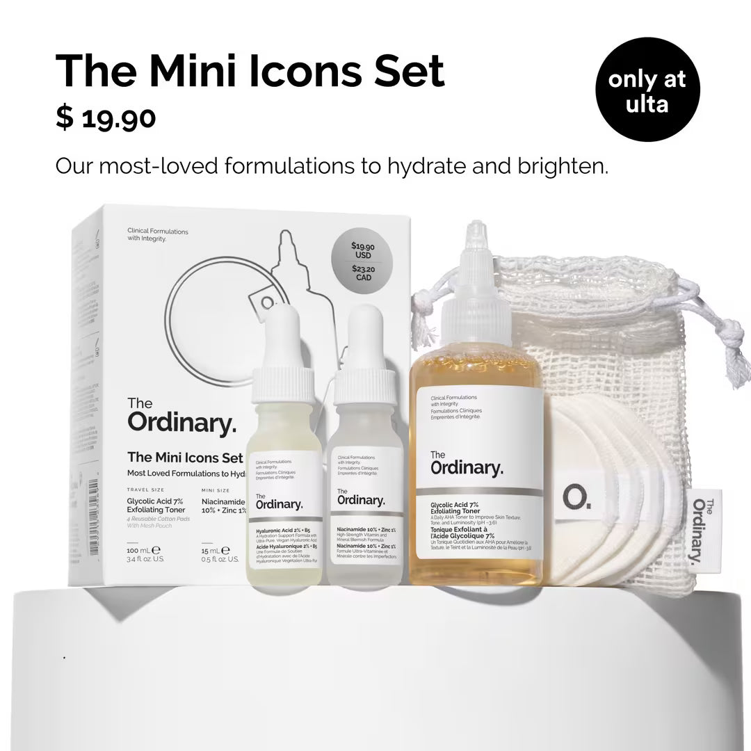 El conjunto de mini iconos THE ORDINARY