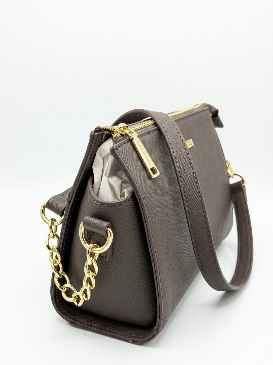 STEVE MADDEN BLEXI TOP ZIP CROSSBODY COFFEE
