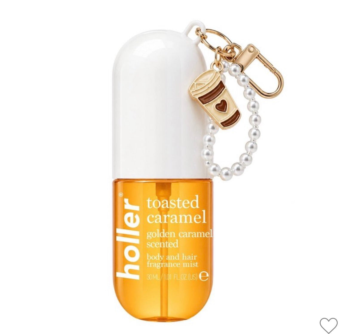 Holler Toasted Caramel Body & Hair Mist 30 ml – Perfume para Cuerpo y Cabello con Llavero Decorativo