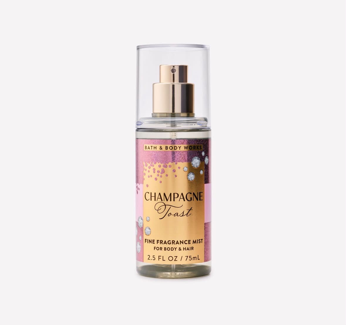 Bath & Body Works Champagne Toast Mini – Bruma para cuerpo y cabello 75 ml