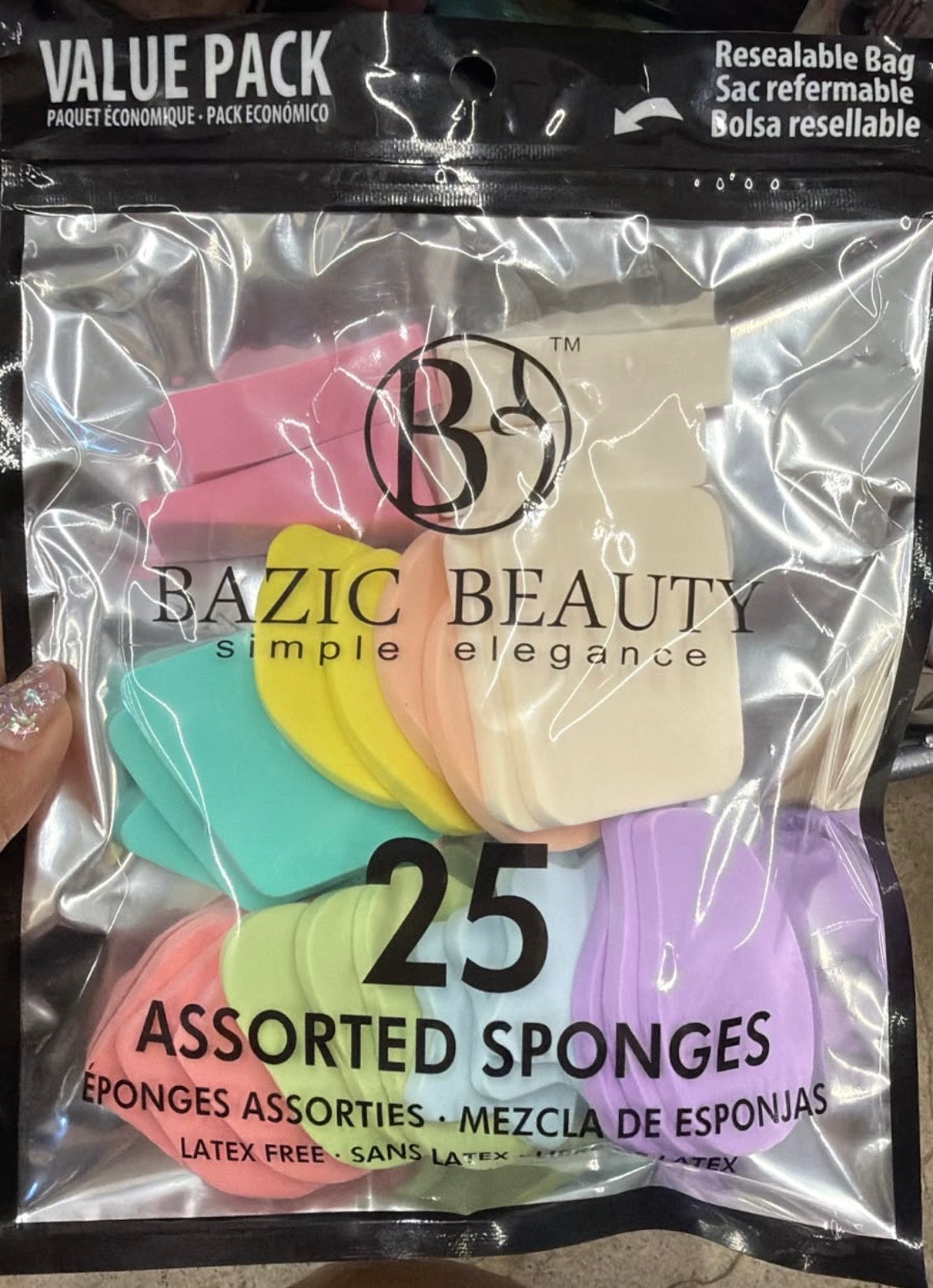 Basic Beauty 25 Assorted Sponges