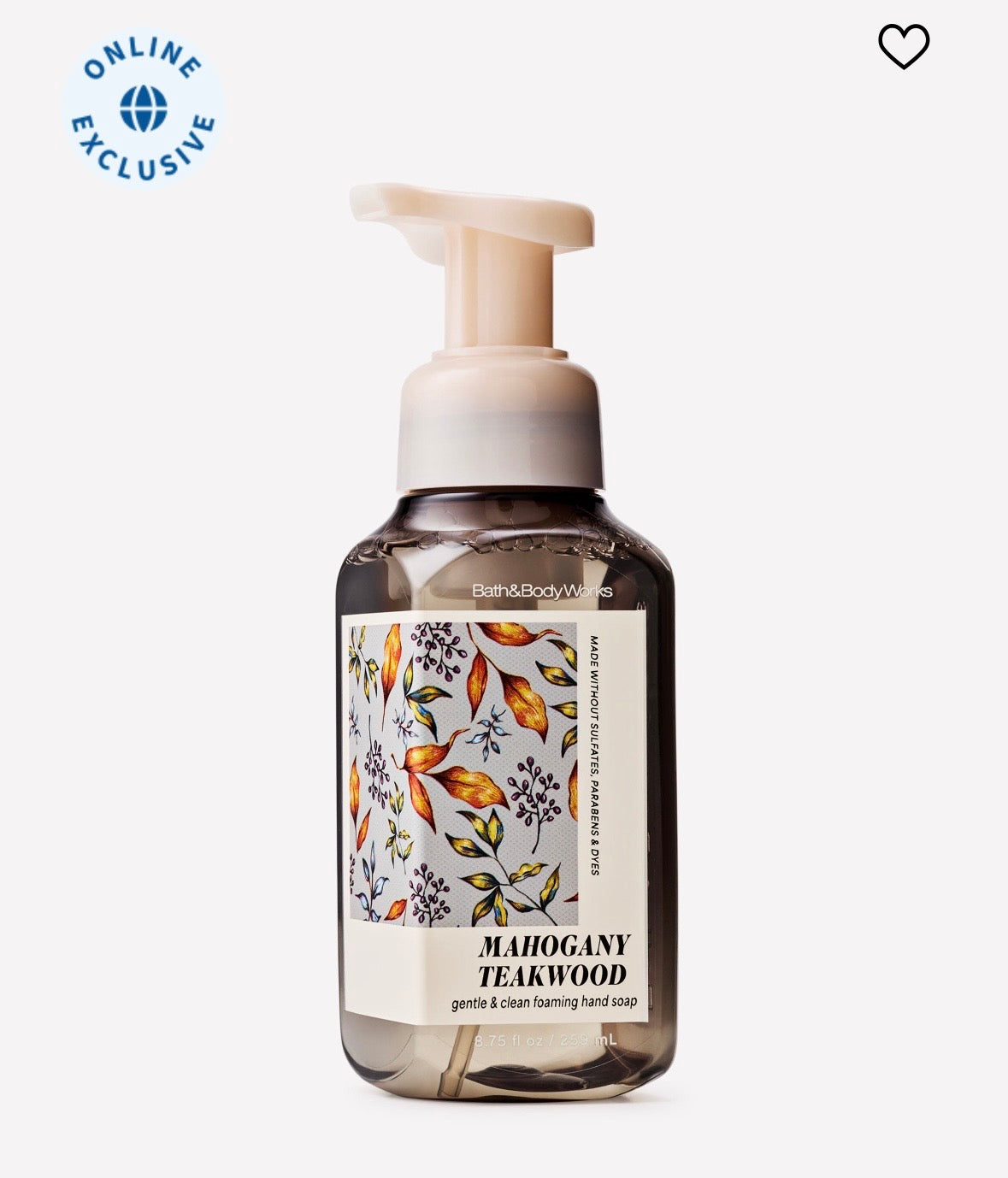 Bath & Body Works Mahogany Teakwood Jabón de Manos en Espuma 259 ml