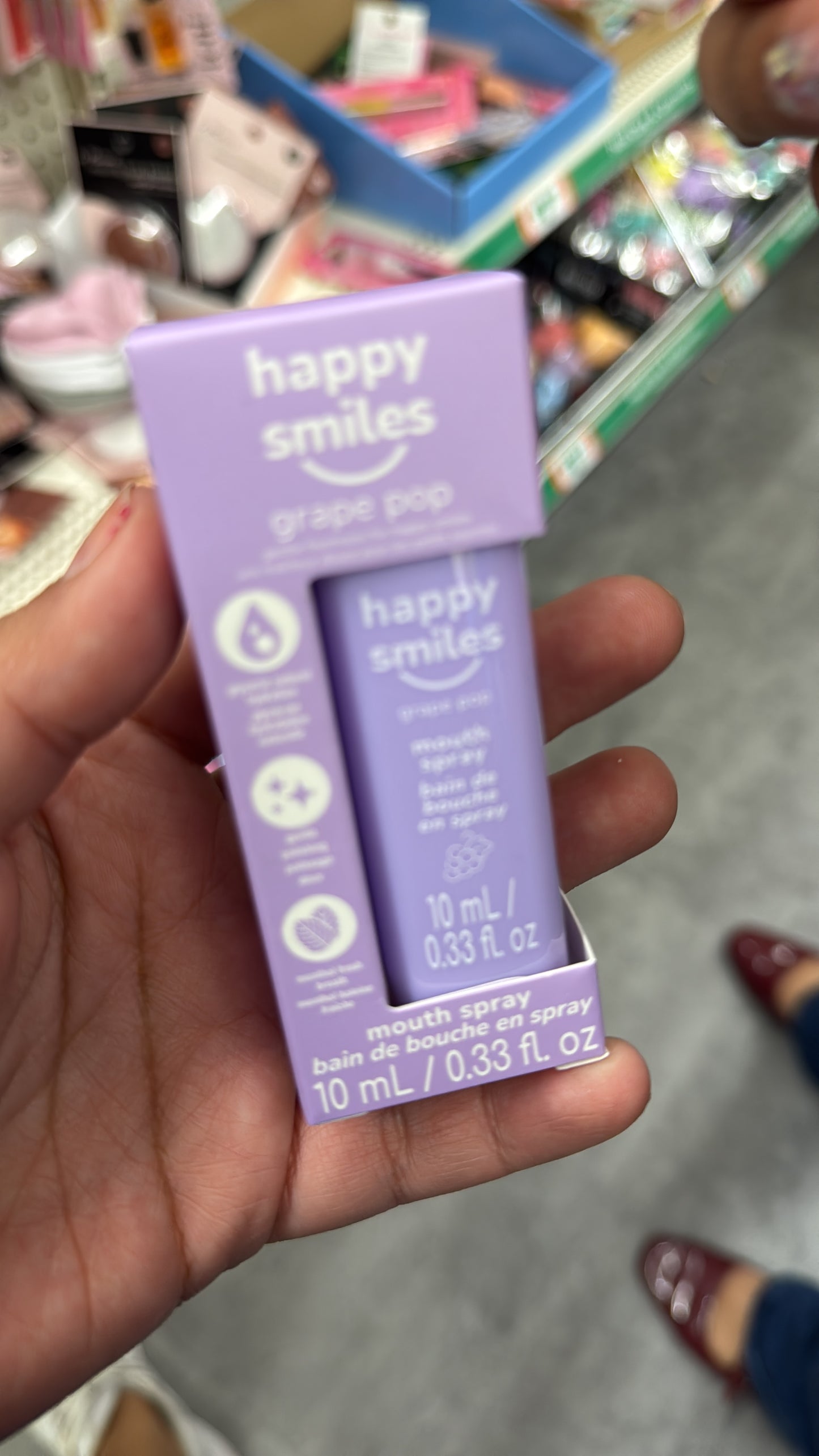 Happy smiles grape pop mouth spray