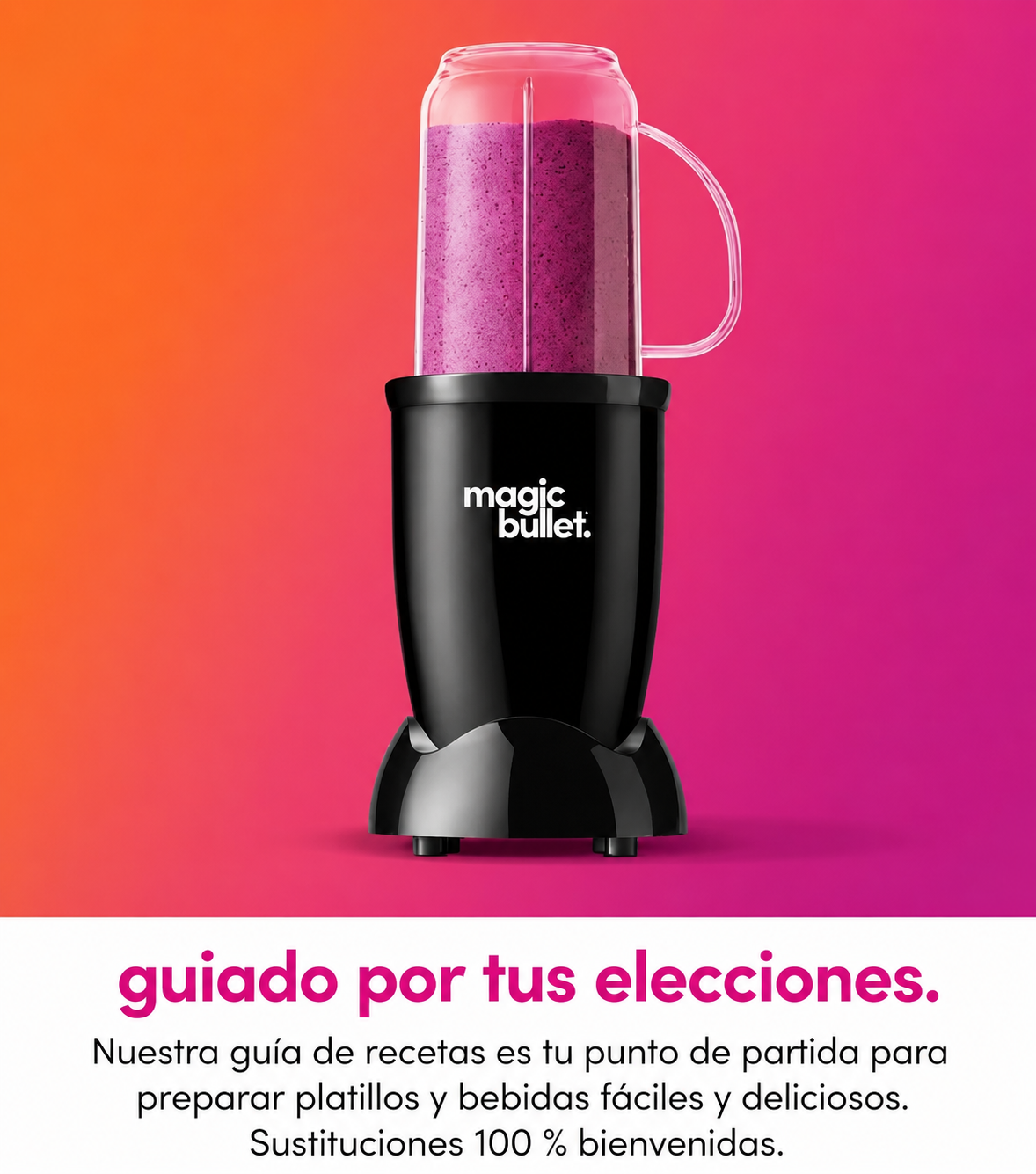 MagicBull3t Mini 14 oz Batidora personal compacta plateada/negra