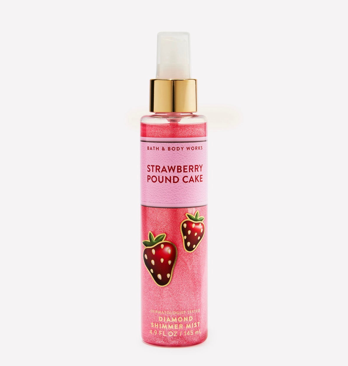 Bath & Body Works Strawberry Pound Cake Diamond Shimmer Mist 145 ml | Bruma Corporal con Brillos