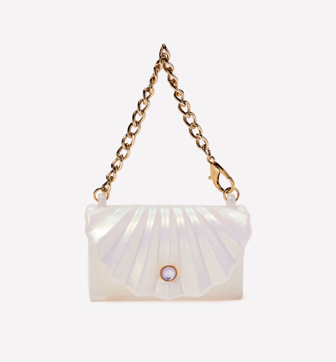 Bath & Body Works Porta PocketBac Bolsa Concha Nacarada – Holder con Cadena 🐚✨