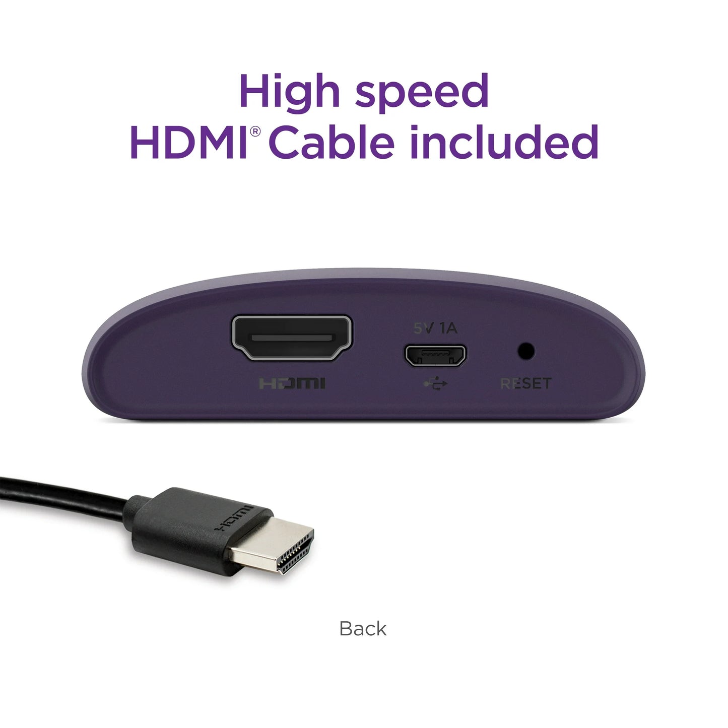Roku Reproductor Multimedia de Transmisión LE HD con HDMI de Alta Velocidad Cable y Control Remoto Simple