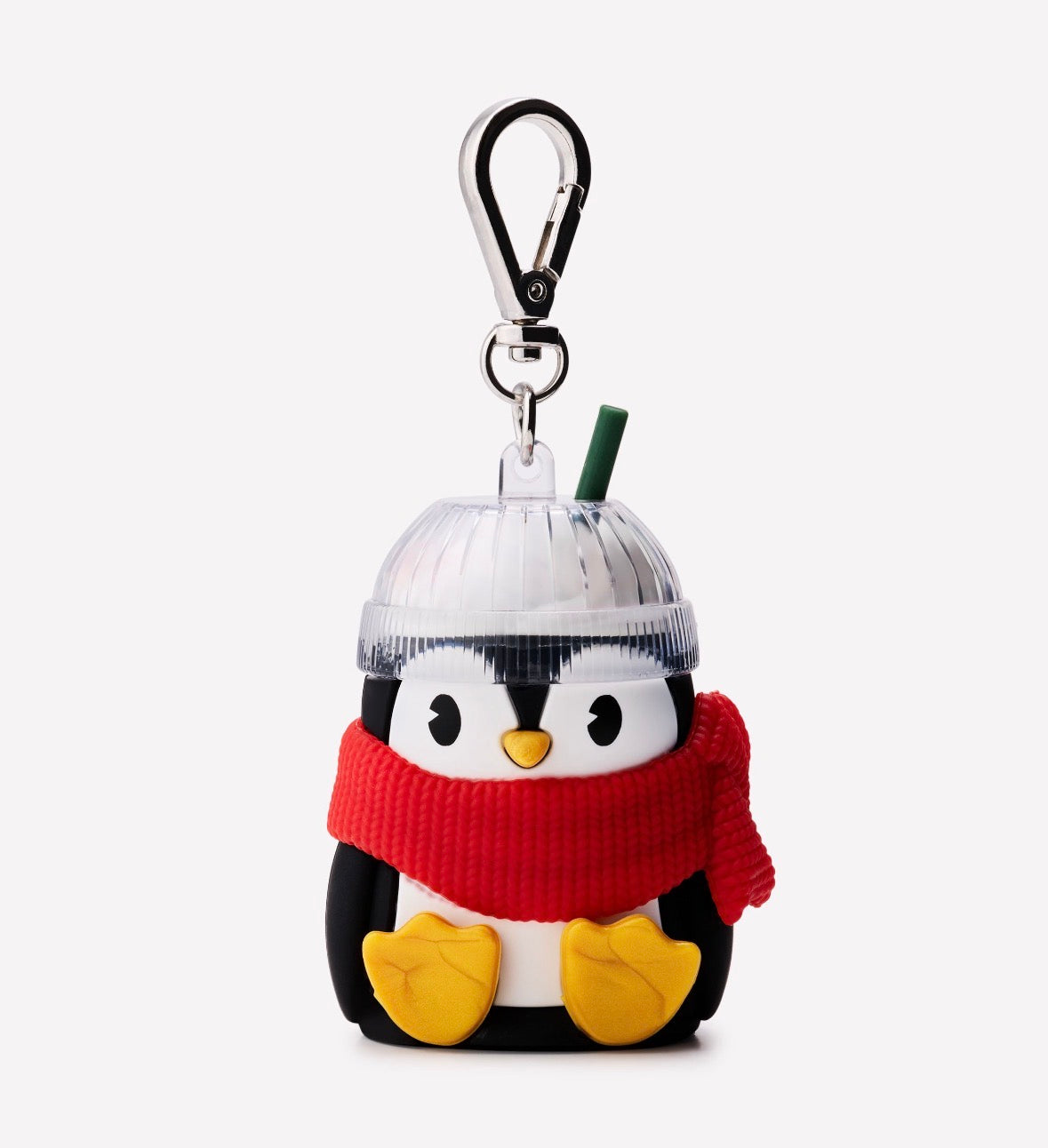 Bath & Body Works Porta Gel Antibacterial Pingüino Navideño con Bufanda Roja – PocketBac Holder