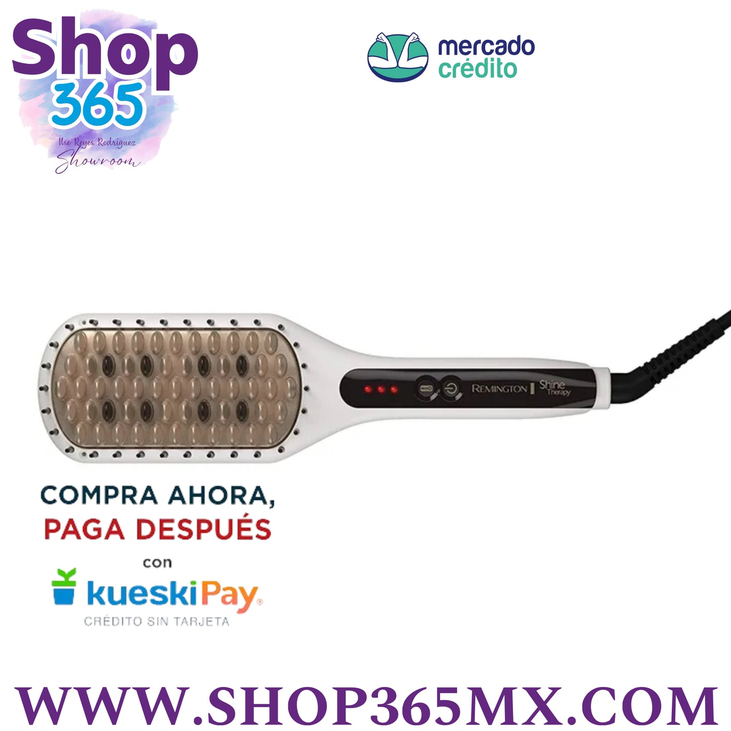 REMINGTON SHINE THERAPY Cepillo Alisador con Infusión de Aceite de Argán y Queratina
