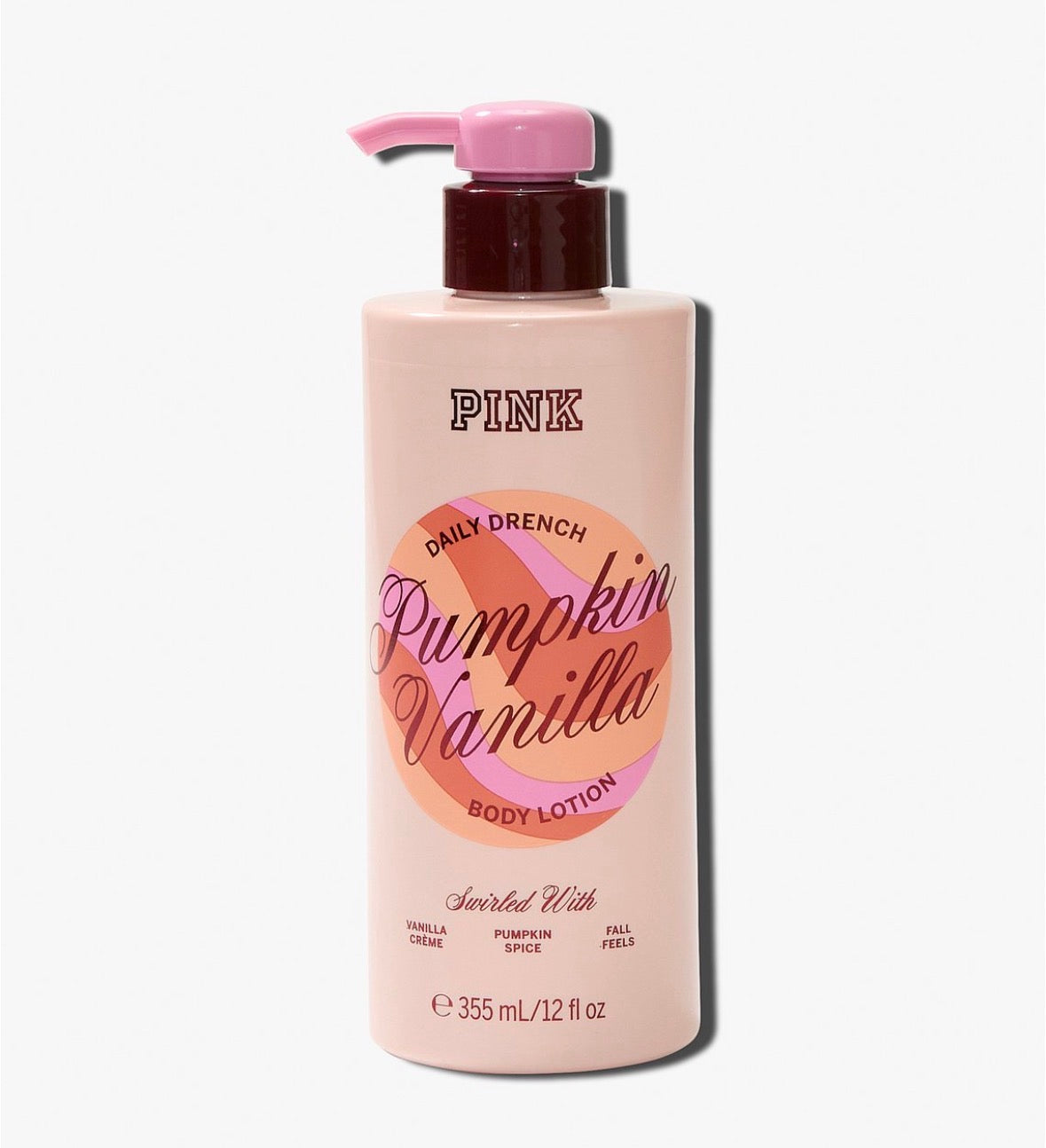 PINK Pumpkin Vanilla Daily Drench Body Lotion 355 ml | Loción Corporal Vainilla y Pumpkin Spice