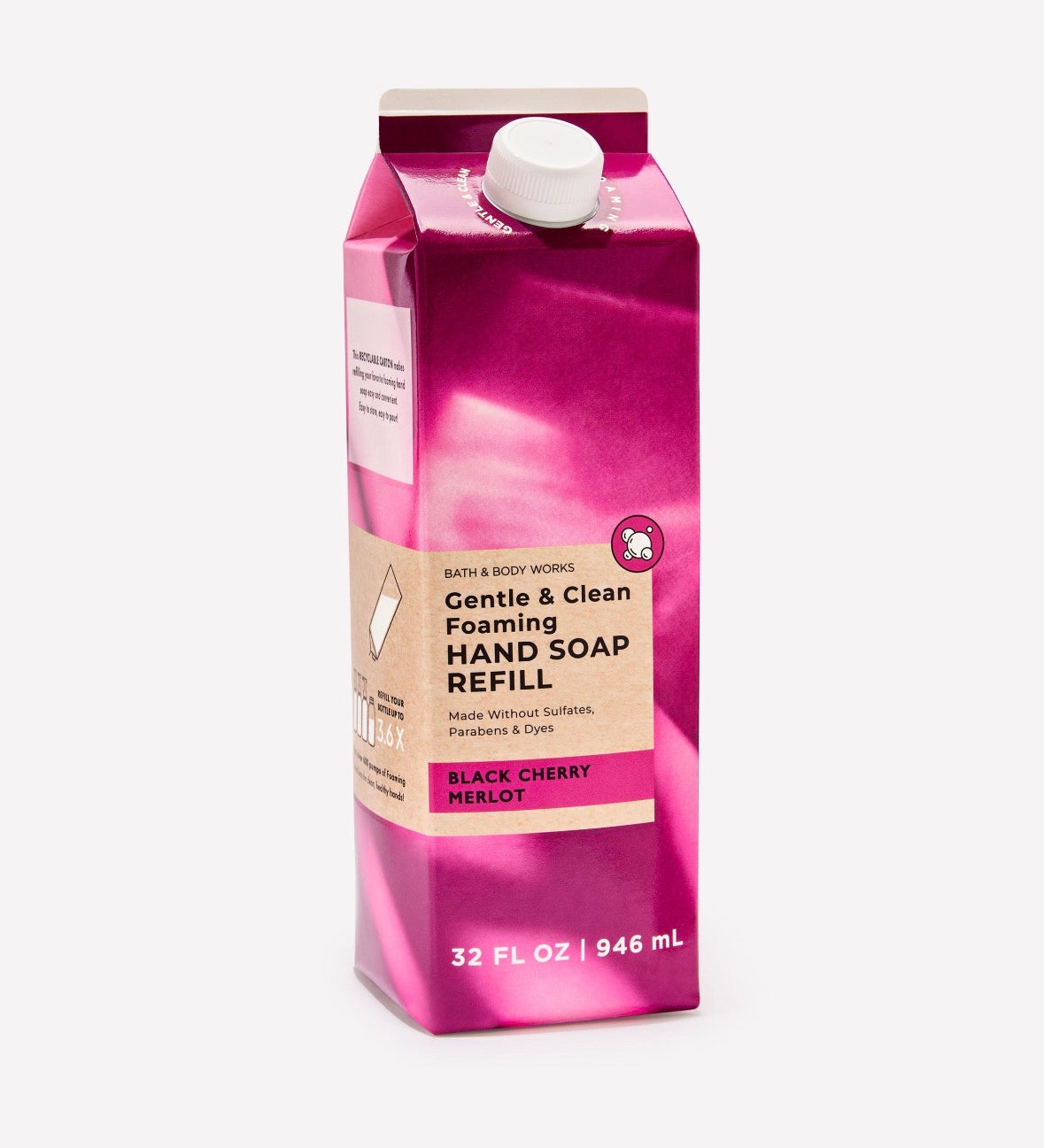 🍒 Bath & Body Works Black Cherry Merlot Repuesto Jabón Espuma 946 ml