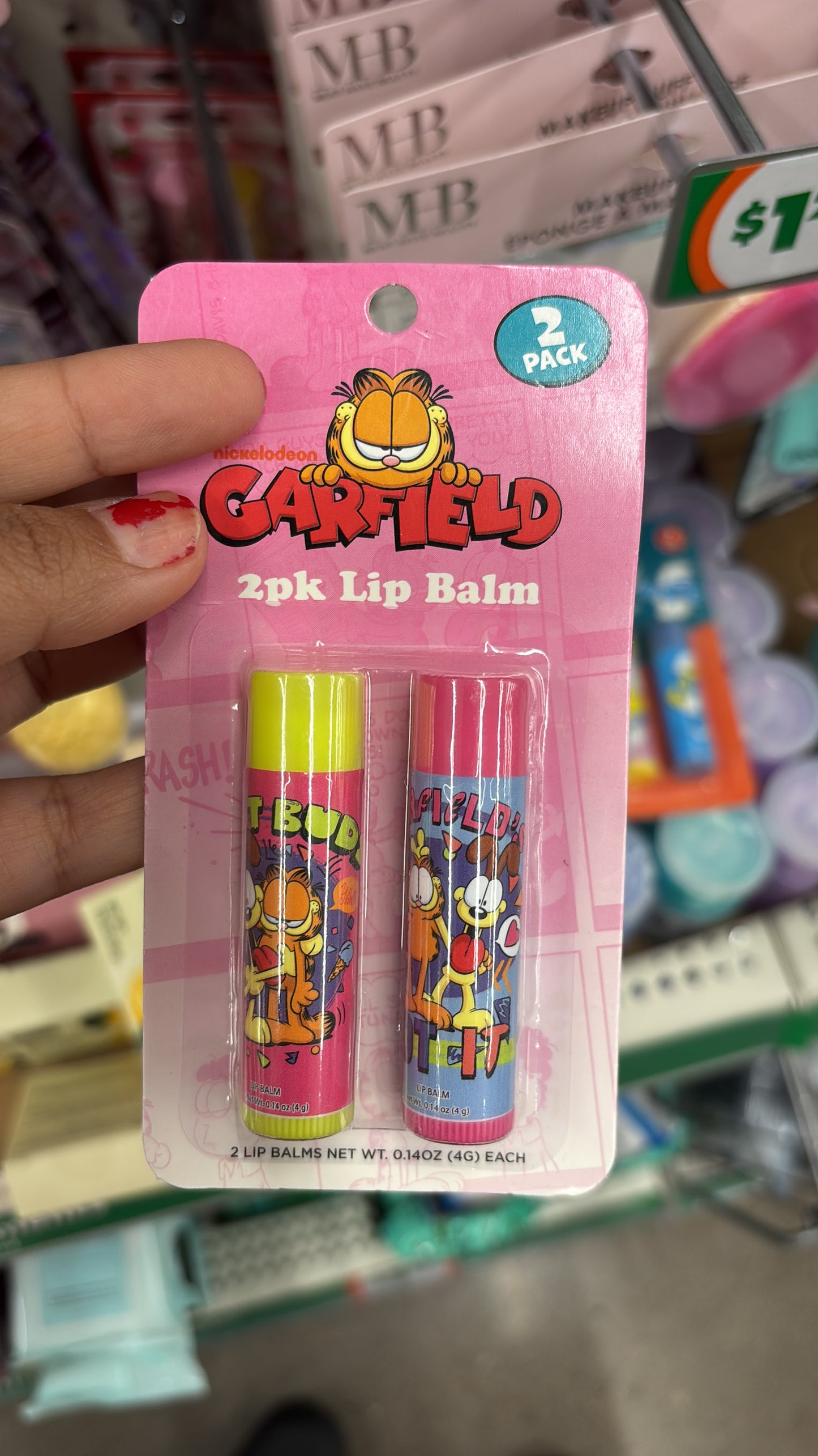 Garfield 2pk Lip Balm