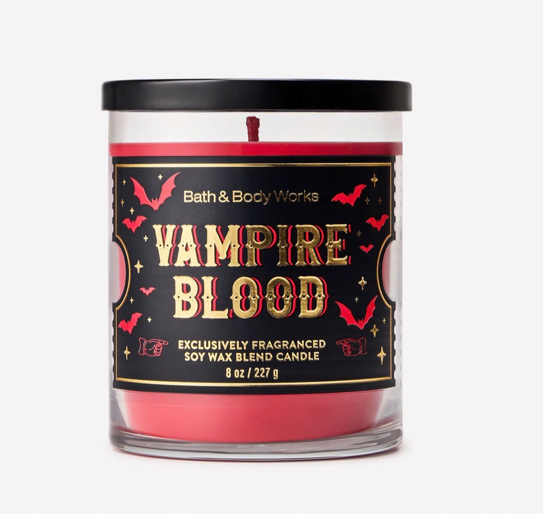 Bath & Body Works Vampire Blood Vela Aromática de 1 Mecha 227 g