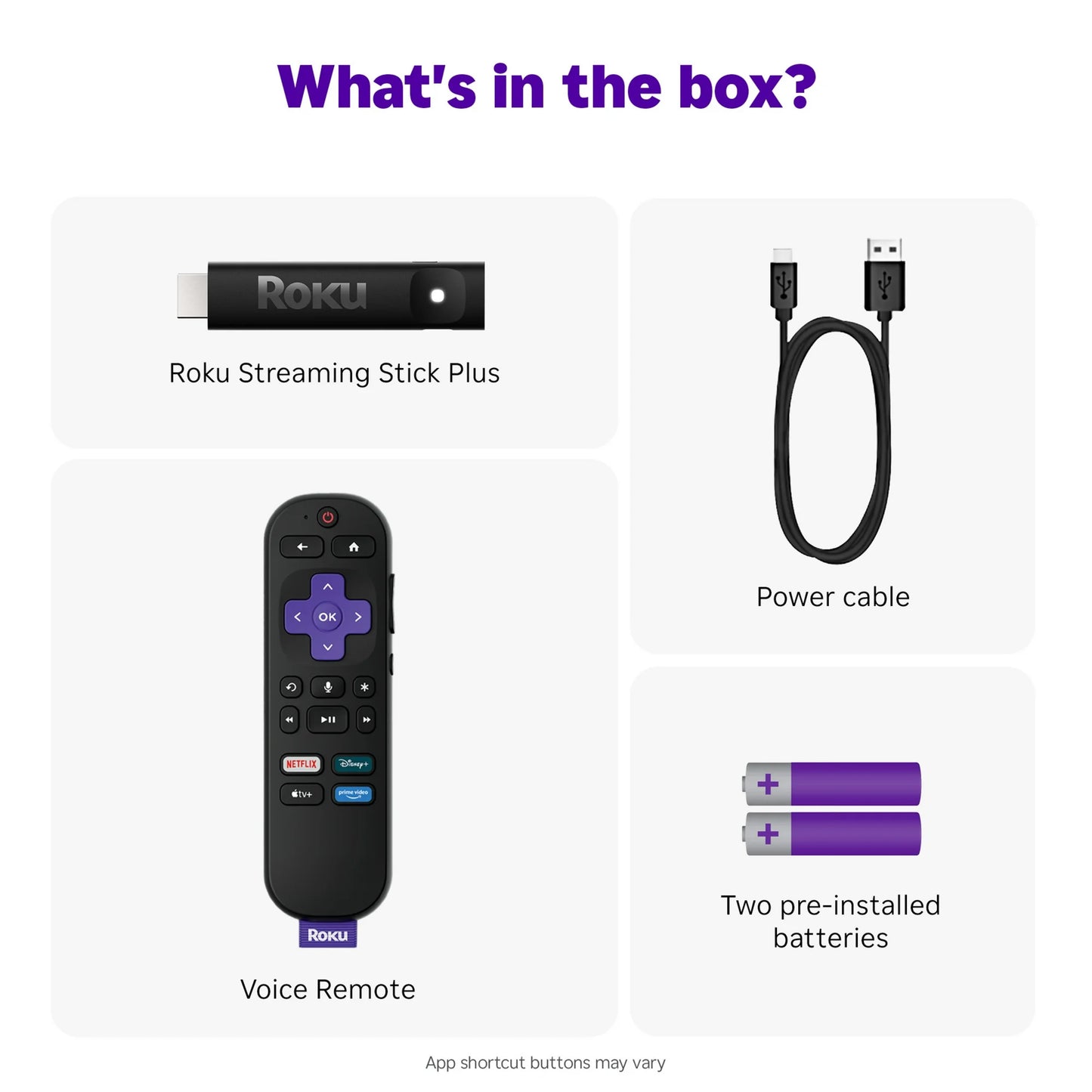 Roku Streaming Stick Plus 2025 - Dispositivo de Streaming Roku 4K y HDR para TV con Control Remoto por Voz - TV Gratuita y en Vivo