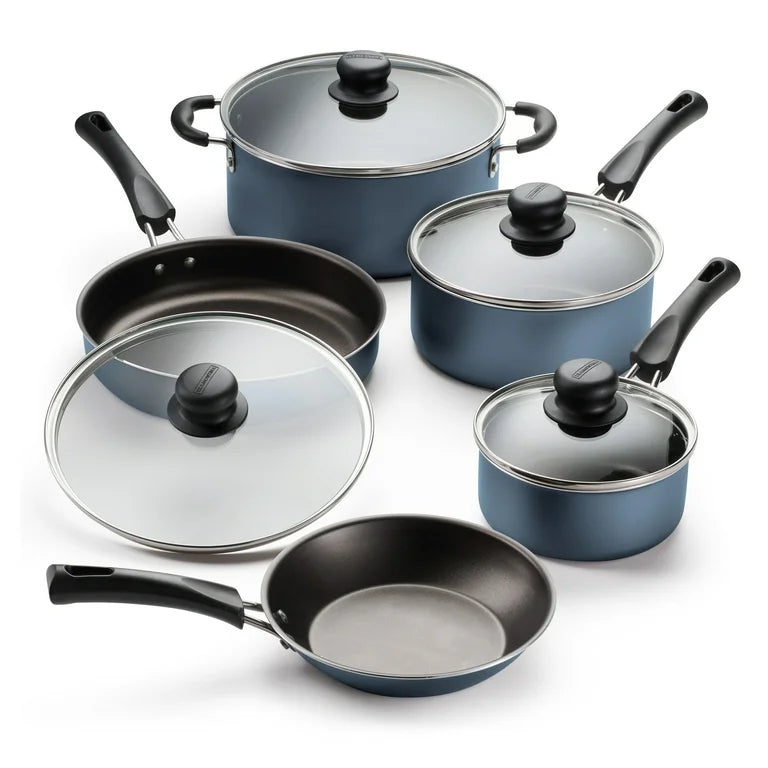 Tramontina Batería de Cocina Antiadherente 9 Piezas Azul