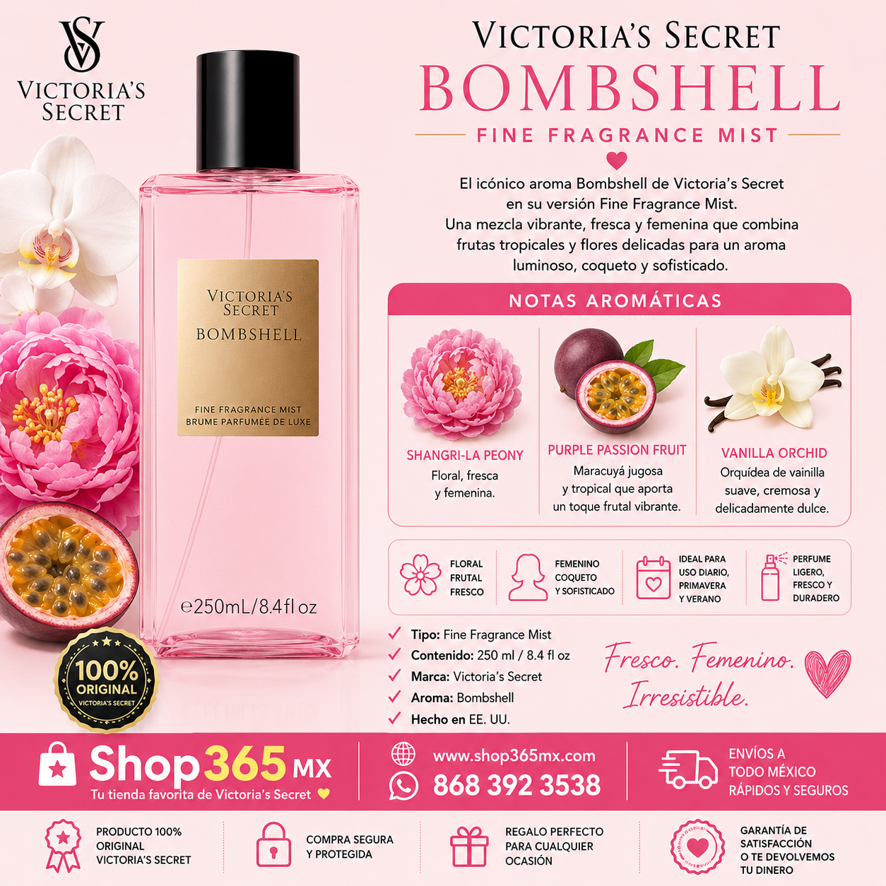 Victoria’s Secret Bombshell Fine Fragrance Mist – 250 ml