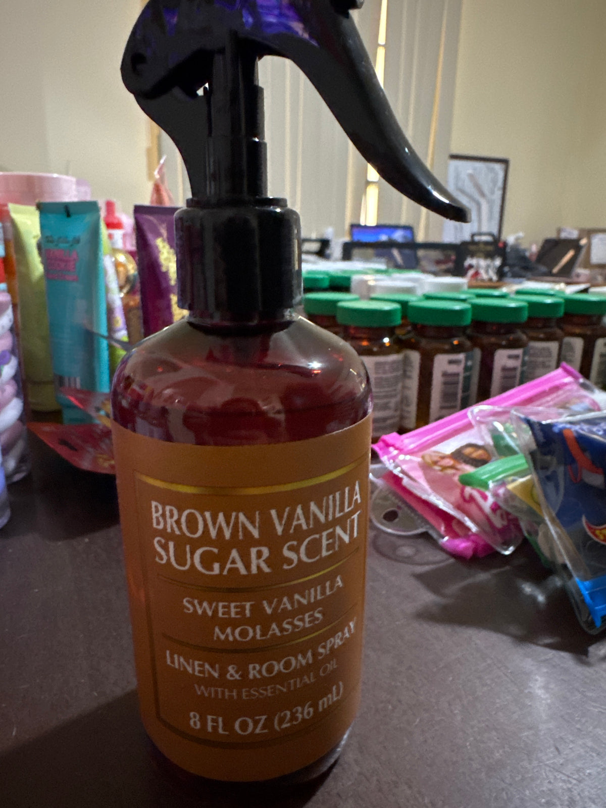 Brown Vanilla Sugar Scent Linen & Room Spray