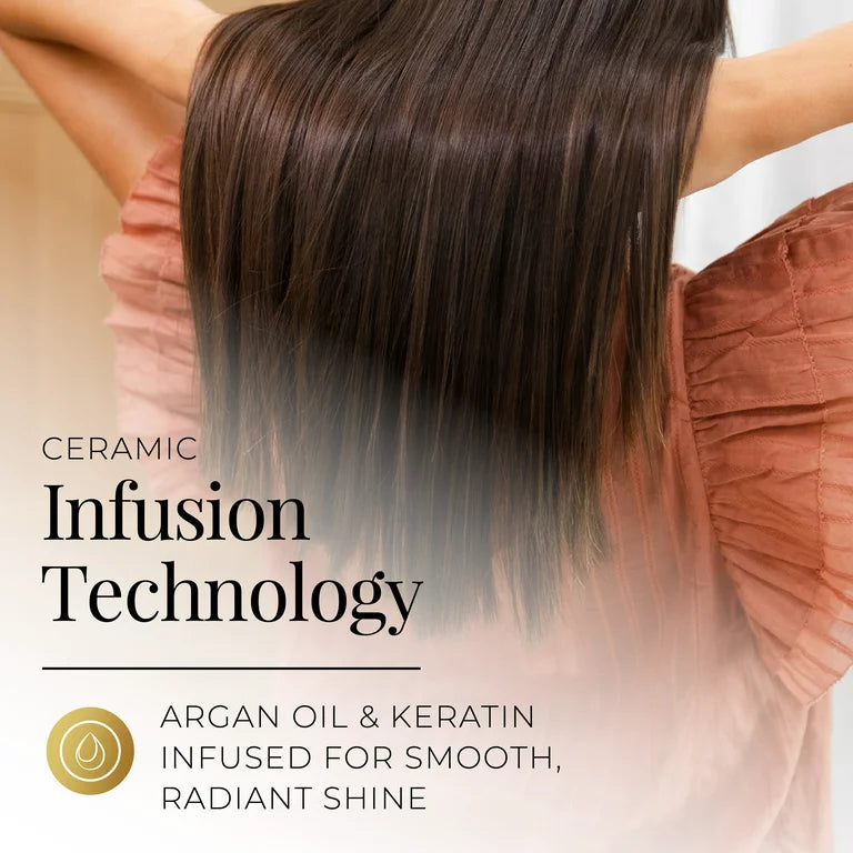 REMINGTON SHINE THERAPY Cepillo Alisador con Infusión de Aceite de Argán y Queratina