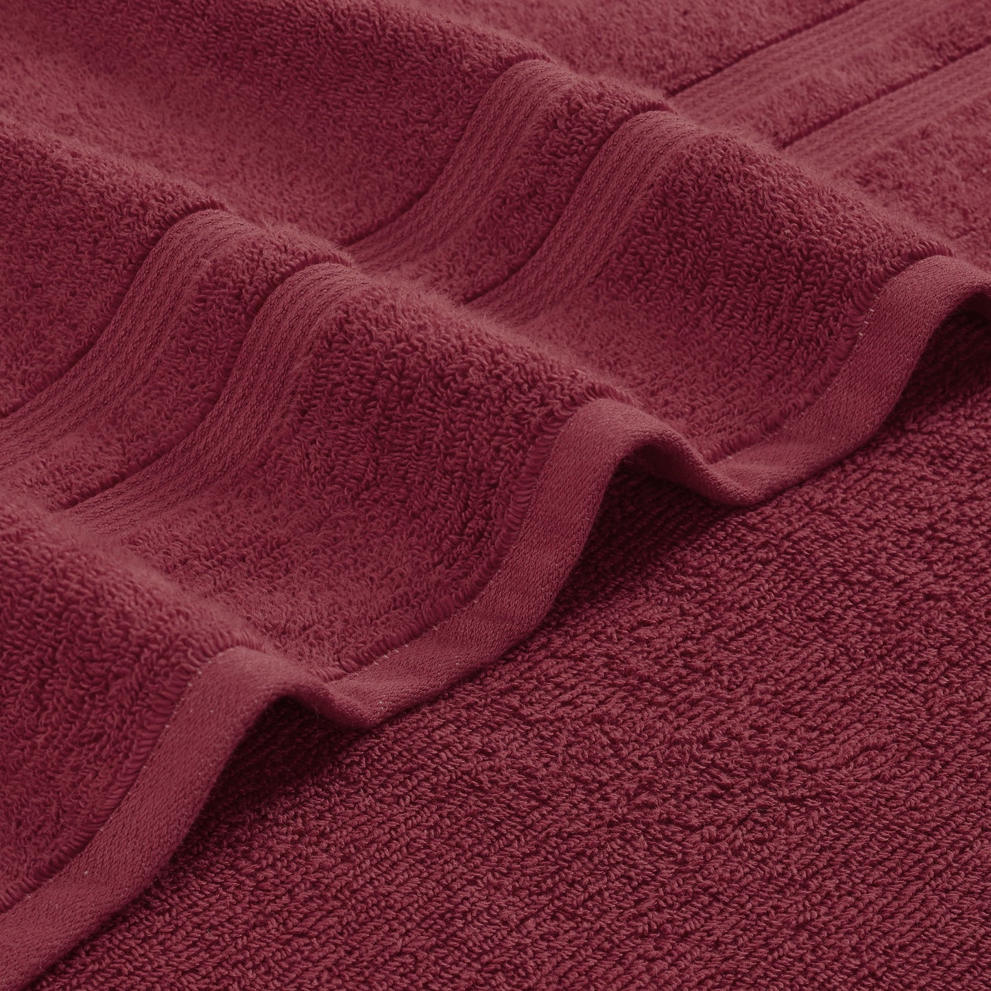 2 PZA Toalla de Baño Sólida 30" x 54" Rojo Carmesí