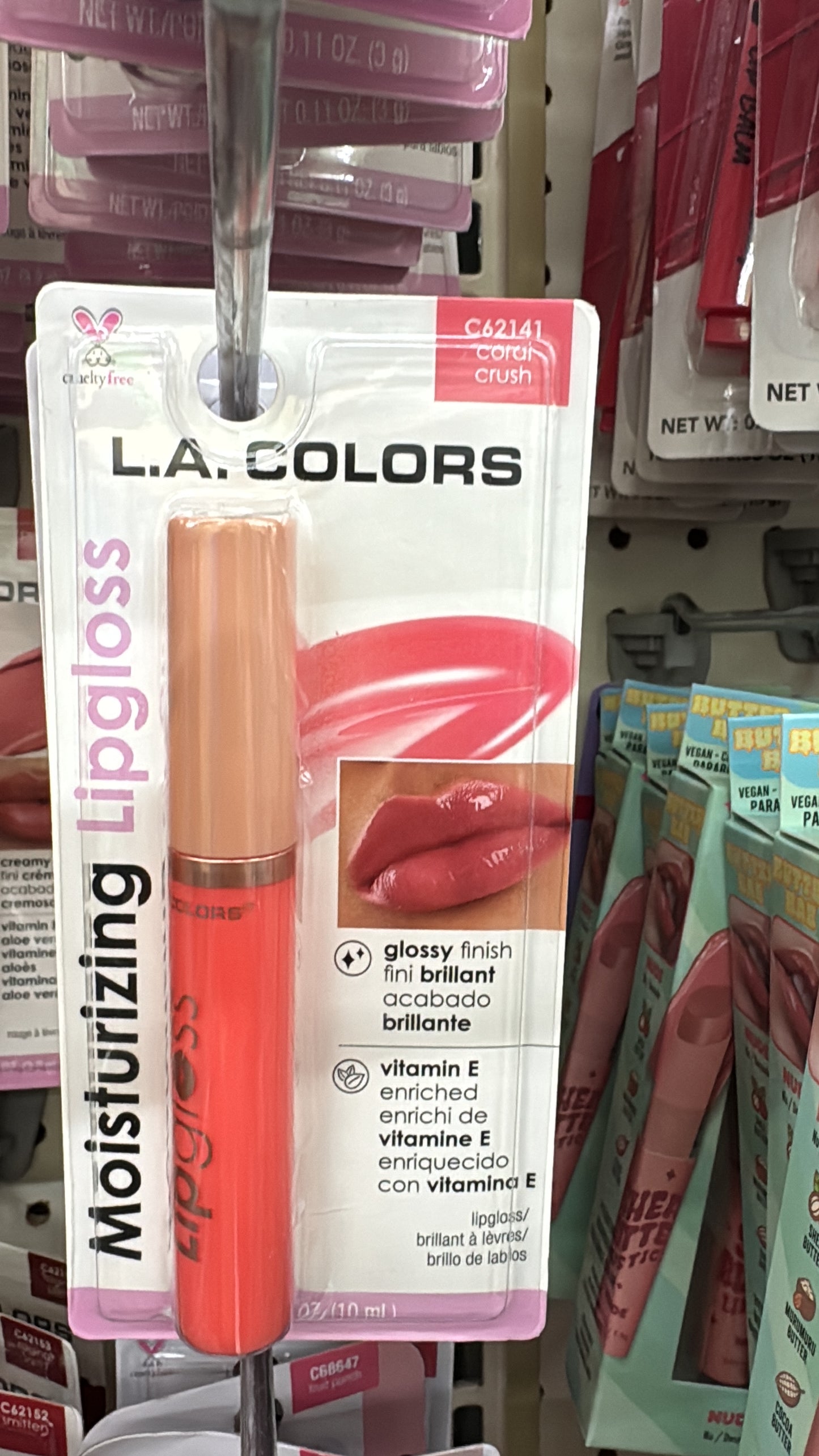 LA Colors Moisturizing Lip Gloss coral crush