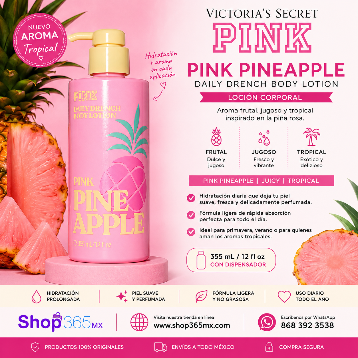 PINK Pink Pineapple Daily Drench Body Lotion 355 ml – Victoria’s Secret