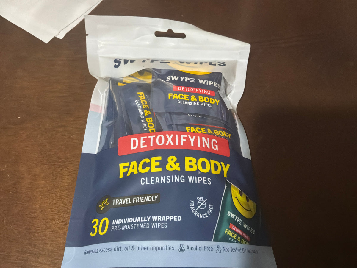 Swipe Wipes Detoxifying Face & Body Cleansing Wipes
