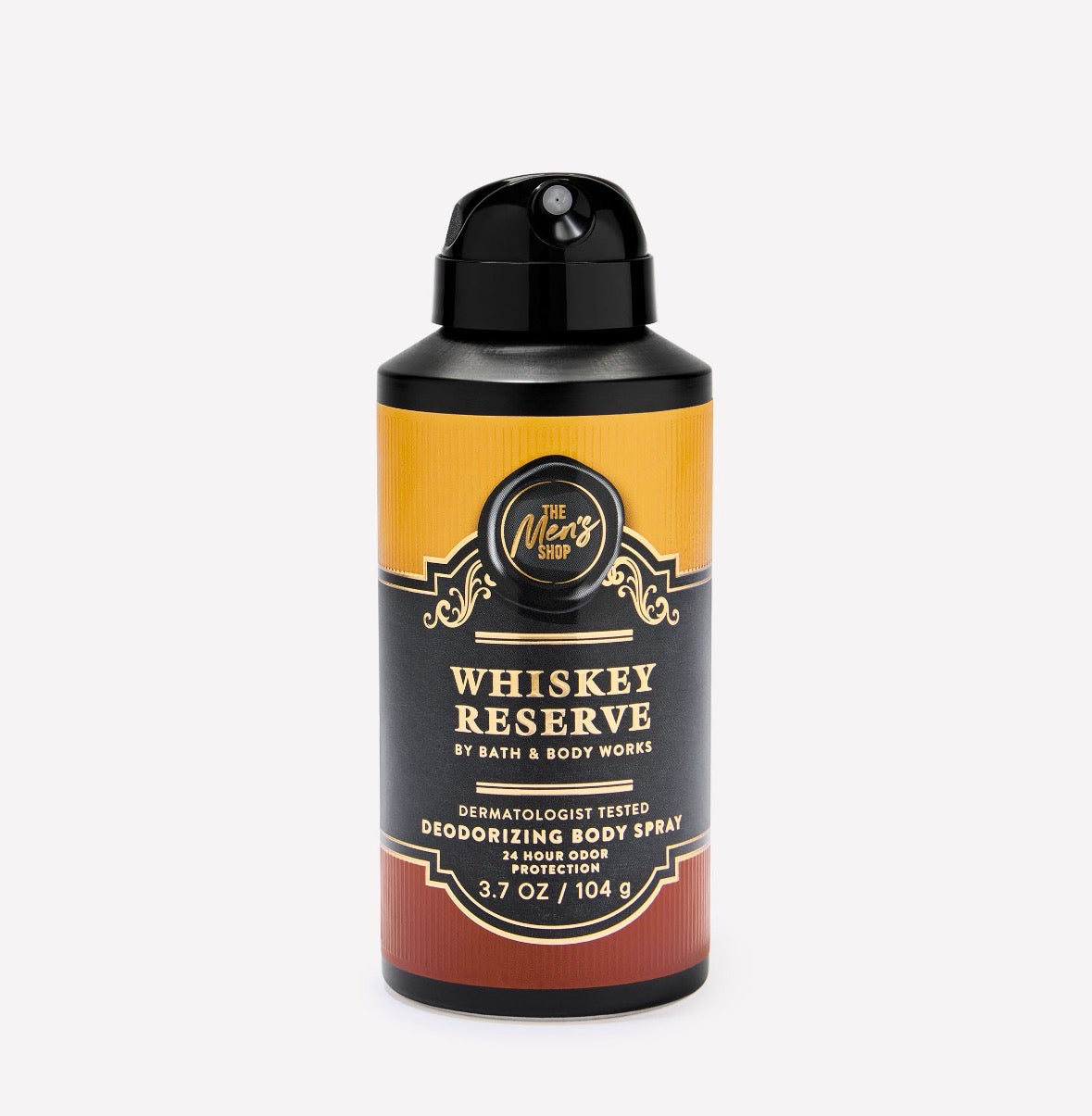 Bath & Body Works Whiskey Reserve Deodorizing Body Spray Hombre 104 g | Protección 24 Horas