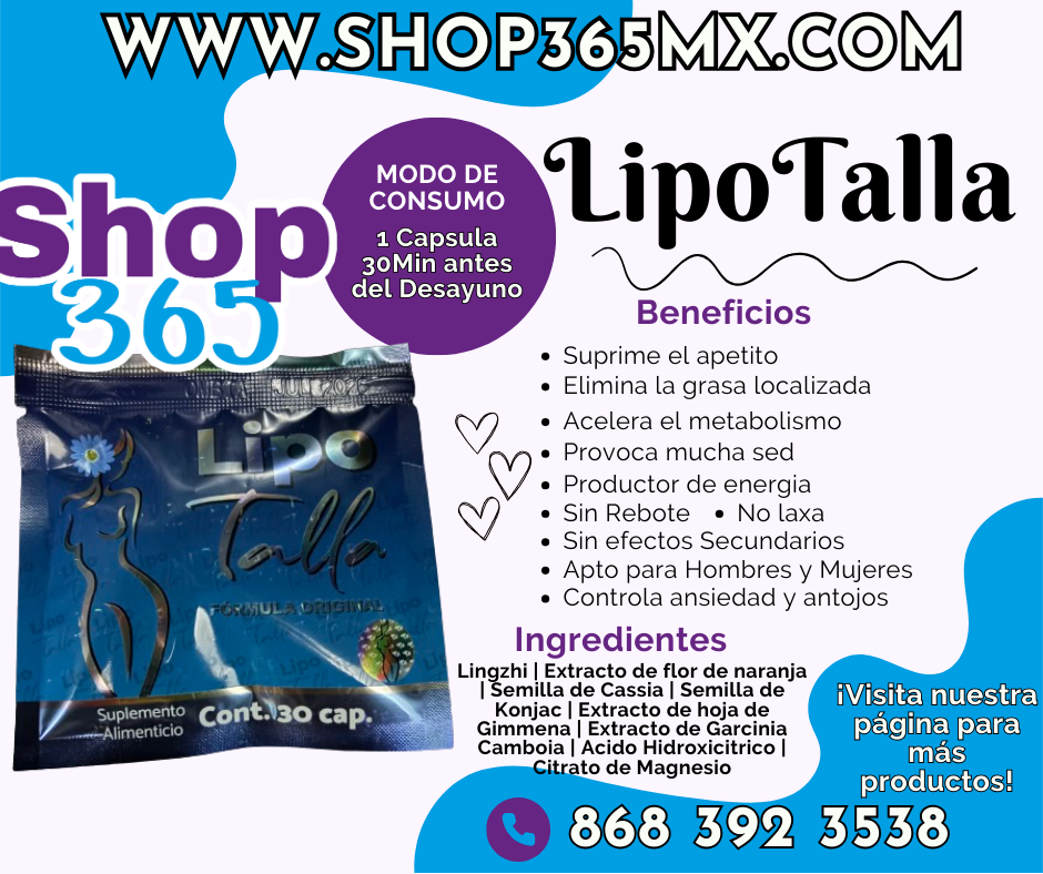 Lipotalla Blue Loss Size Mayoreo 10 piezas