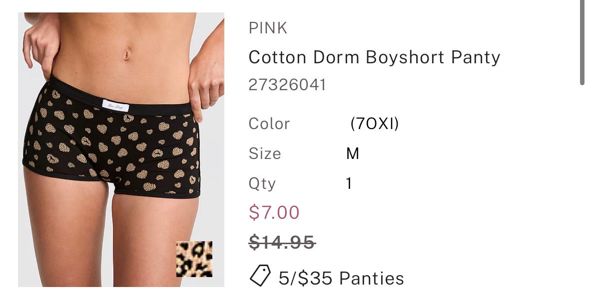 Cotton Dorm Boyshort