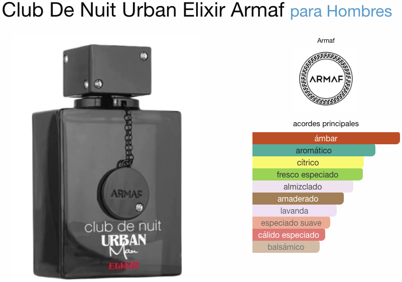 ARMAF Club de Nuit Urban Man Elixir H EDP 105ML