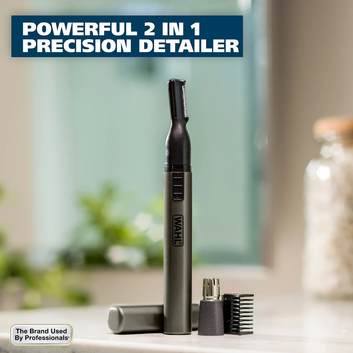 Wahl Recortadora de Pelo con Detalle Facial y Corporal con Batería de Litio Microgroomsman para Hombre 5640-1101