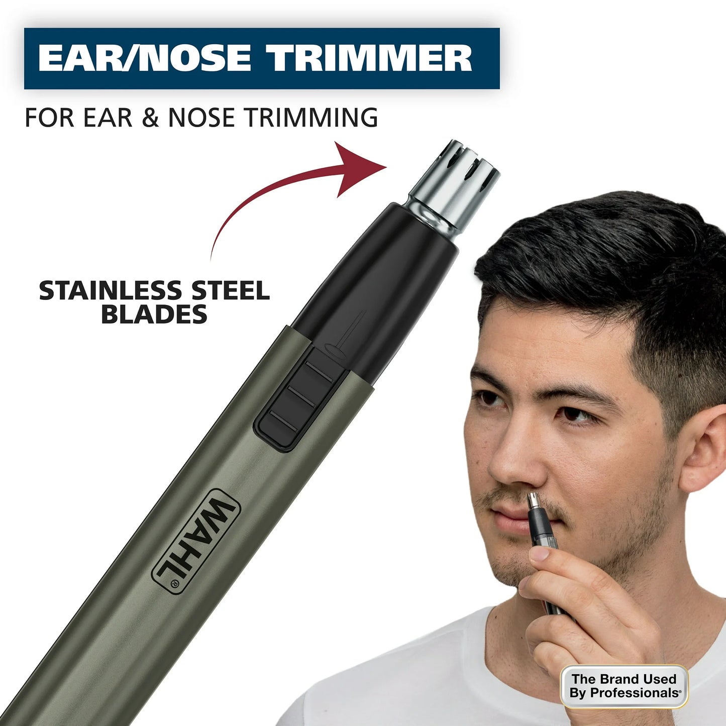 Wahl Recortadora de Pelo con Detalle Facial y Corporal con Batería de Litio Microgroomsman para Hombre 5640-1101