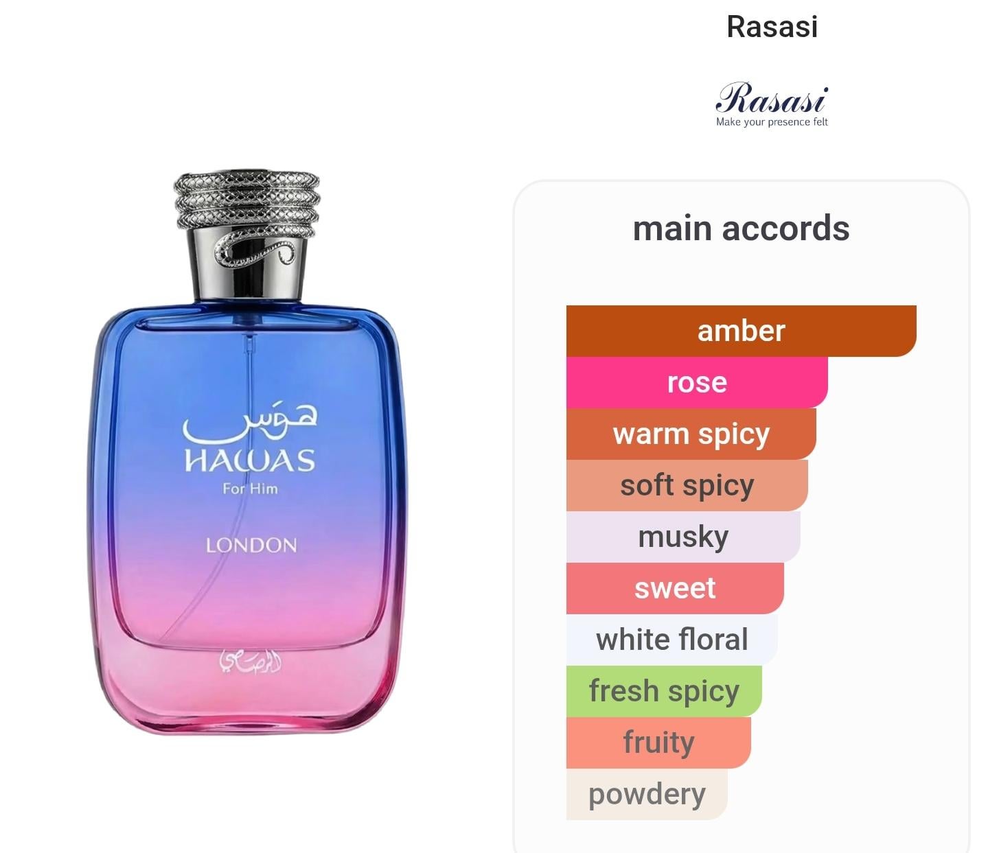 RASASI HAWAS LONDON H EDP 100ML